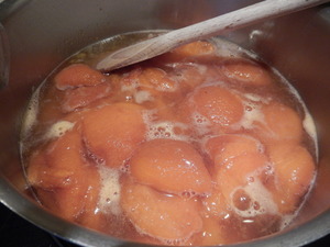 Entremets abricot pistache